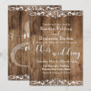 Recherche de bois et dentelle mariage invitations Pour eux