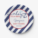 Recherche de nautical paper assiettes Mother to be