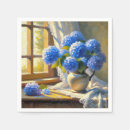 Recherche de hortensia bleu serviettes Hydrangea