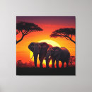 Suche nach elefanten leinwandbilder Sonnenuntergang