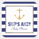 Recherche de ancres blanches autocollants Rayures bleues et blanches