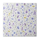Recherche de fleur violette carreaux Élégant