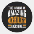 Recherche de microbiologie autocollants Microbiologiste