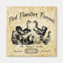 Recherche de coq vintage magnets Ferme