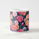 Recherche de motif de fleur rose tasses Jardin
