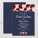 Recherche de burgundy 16ans anniversaire invitations Rose