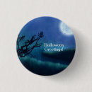 Recherche de nuit de halloween badges Éffrayant