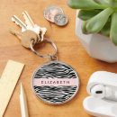 Suche nach schwarz weiße streifen schlüsselanhänger Tierdruck