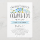 Recherche de première moderne petite communion invitations Fleurs