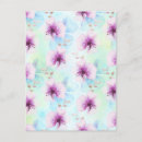 Recherche de fleurs violettes cartes postales Aquarelle