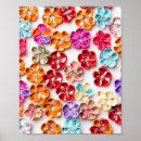 Recherche de fleurs oranges et rouges posters Multicolore