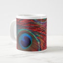 Recherche de plumes paon tasses Rouge