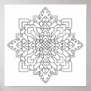 Recherche de noir blanc mandala posters Géométrique