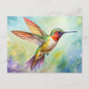 Recherche de peintures colibri cartes postales Nature