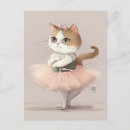 Recherche de chaton rose cartes postales Ballerine