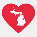 Recherche de michigan autocollants Rouge