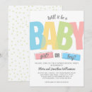 Suche nach gender reveal einladungen Babydusche