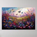 Recherche de peinture papillon fleurs posters Coloré