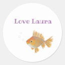 Recherche de poisson rouge autocollants Rond