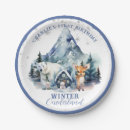 Recherche de pays assiettes en papier Hiver onederland