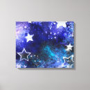 Recherche de nébuleuse impressions sur toile Bleu