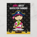 Recherche de capitaine pirate cartes postales Fille