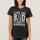 Suche nach lustiges badminton tshirts Federball