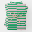 Recherche de rayures vertes papier cadeau Rose