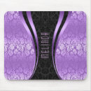 Recherche de noir et pourpre tapis souris Monogramme