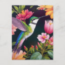 Recherche de peinture colibri cartes postales Fleurs