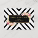 Recherche de noir blanc floral cartes visite Styliste