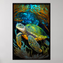 Suche nach honu schildkröte poster Hawaii
