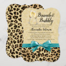 Recherche de douche nuptiale de safari invitations Empreinte de léopard