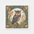 Recherche de hibou bleu serviettes Vintage