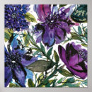 Recherche de motif aquarelle posters Violet
