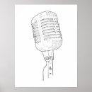 Recherche de microphone posters Musicien