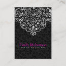 Recherche de dentelle vintage cartes visite Noir