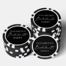 Recherche de chic jetons poker Noir et blanc
