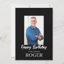 Recherche de noir et blanc anniversaire cartes Élégant