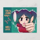 Recherche de fille manga cartes postales Anime