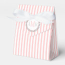 Recherche de rayures roses et blanches ballotins Monogramme