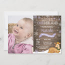 Recherche de snowflake 1ans anniversaire invitations Hiver onederland