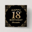 Recherche de dix huit badges Fête d'anniversaire