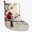 Recherche de cardinal rouge chaussette de noël Élégant