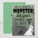 Recherche de monstre baby shower invitations Frankenstein