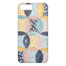 Recherche de monogramme de cercle iphone coques Aquarelle