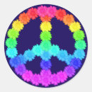 Recherche de symbole paix bleu autocollants Rose