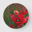 Suche nach red poppy wanduhren Nature