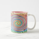 Recherche de motif en spirale tasses Coloré