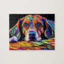 Recherche de chien beagle puzzles Coloré
